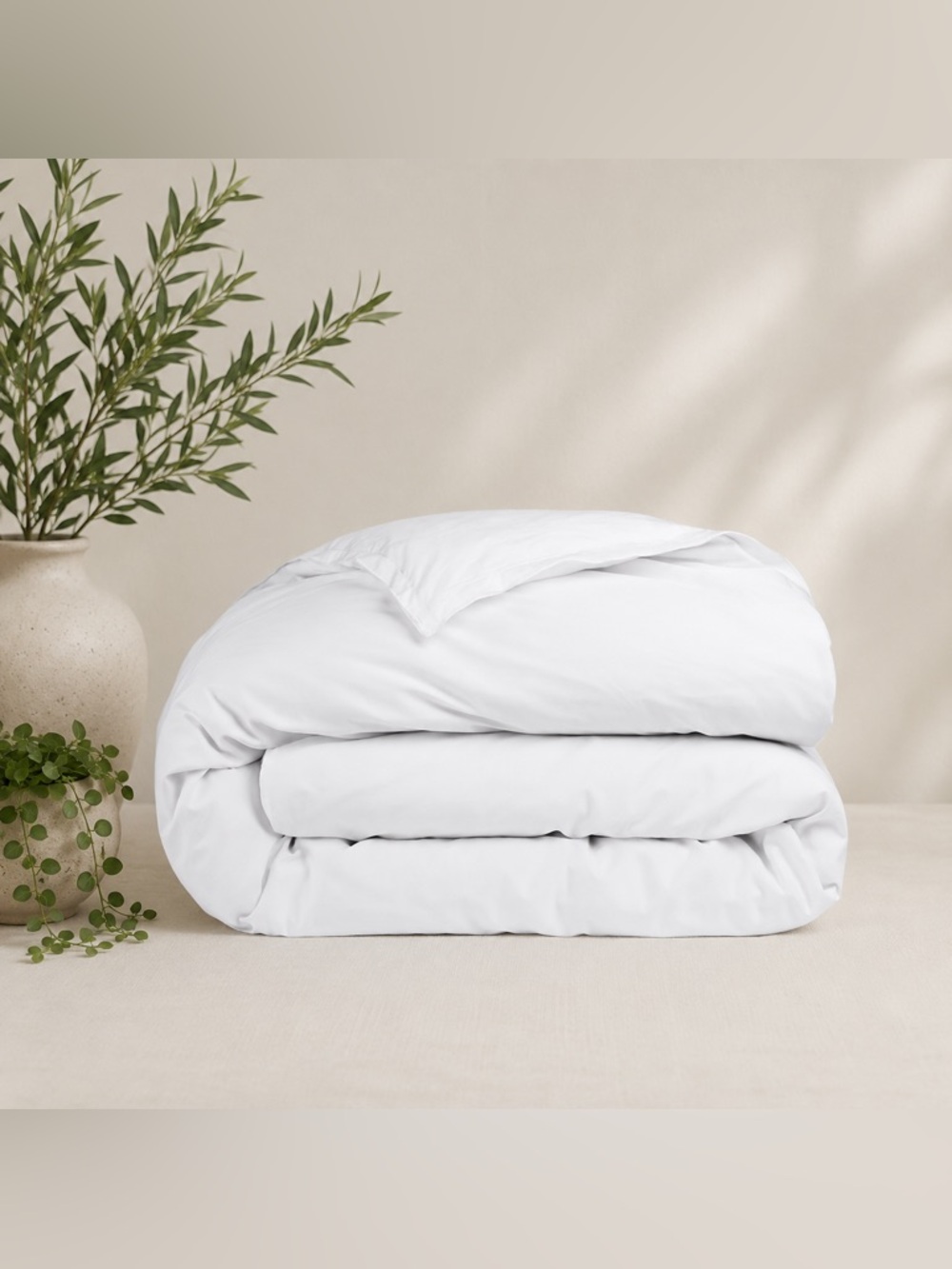 Parachute White Percale Cotton Duvet Cover - Crisp Cotton Bedding NEW